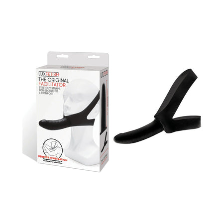 Lux Fetish The Original Facilitator Chin Strap-On Black - Zateo Joy