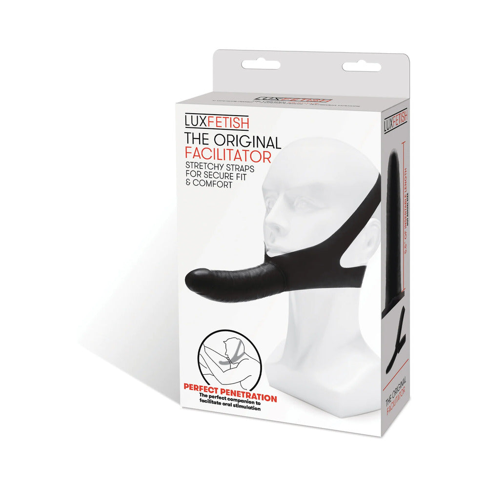 Lux Fetish The Original Facilitator Chin Strap-On Black - Zateo Joy