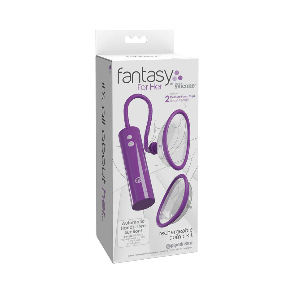 Fantasy For Her Rechargeable Pussy Pump Kit Silicone - Zateo Joy