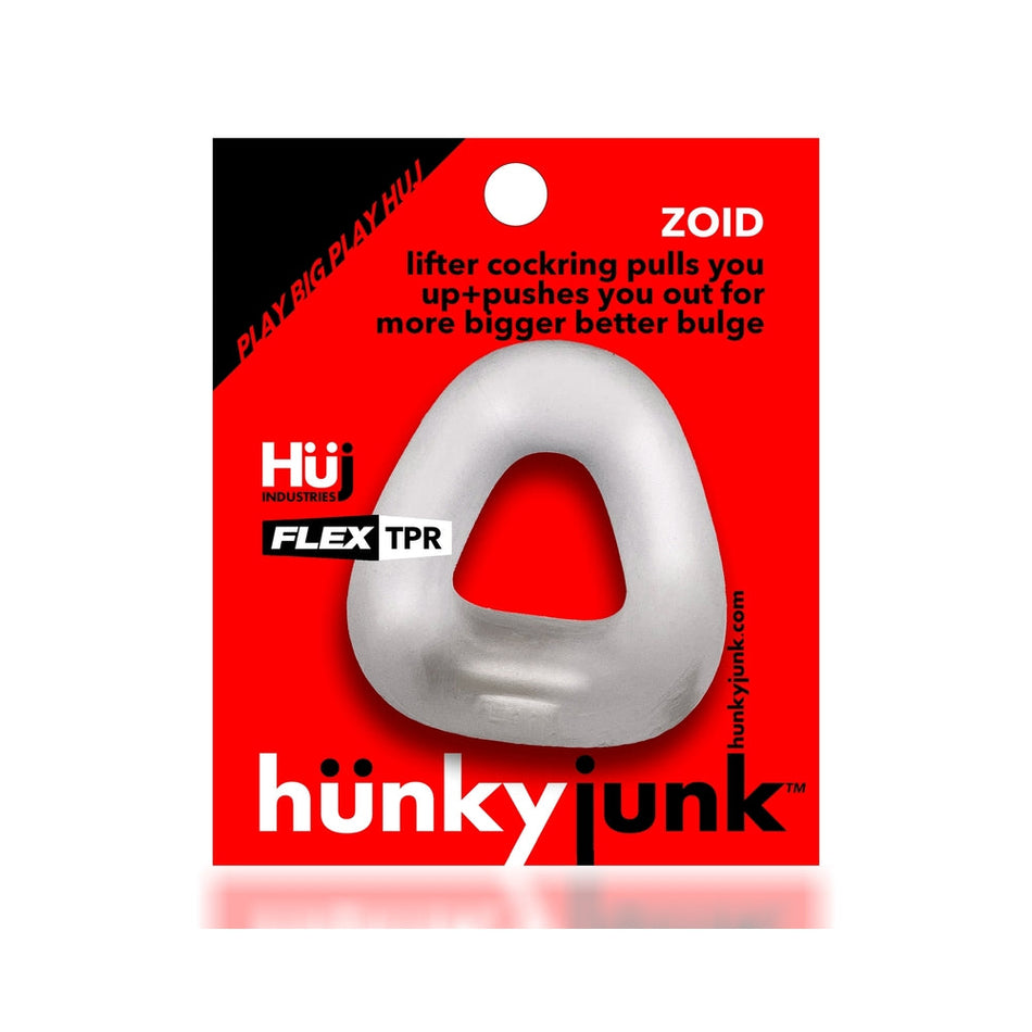 Hunkyjunk Zoid Trapezoid Lifter Cockring Clear Ice - Zateo Joy