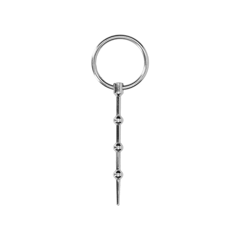 Ouch! Urethral Sounding Stainless Steel Plug With Ring 6 mm - Zateo Joy