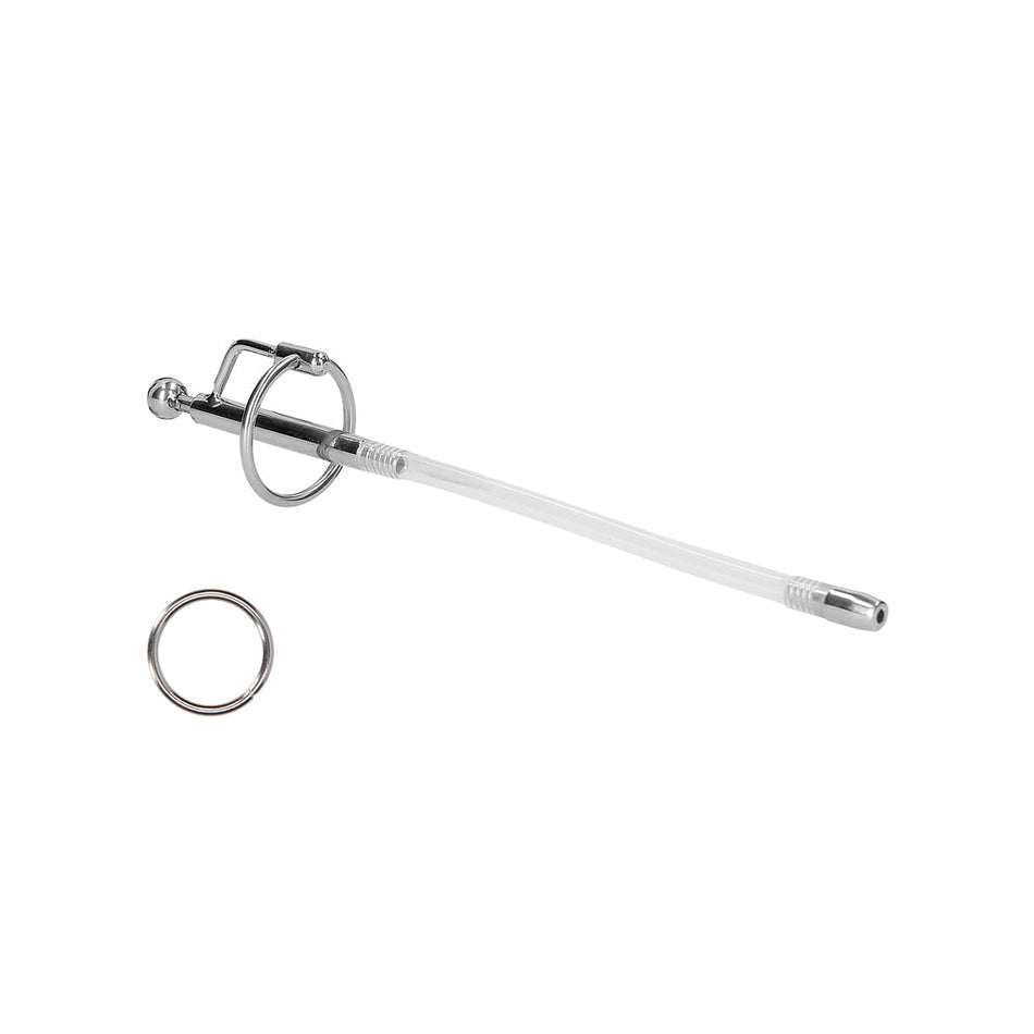 Ouch! Urethral Sounding Stainless Steel Dilator Stick With Ring 7.6 mm - Zateo Joy