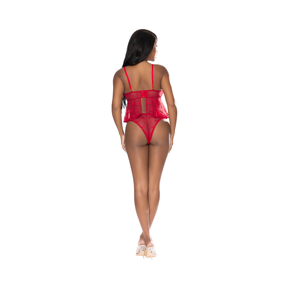 Magic Silk With Love Flutter Cami & Cheeky Panty Set Red S/M - Zateo Joy