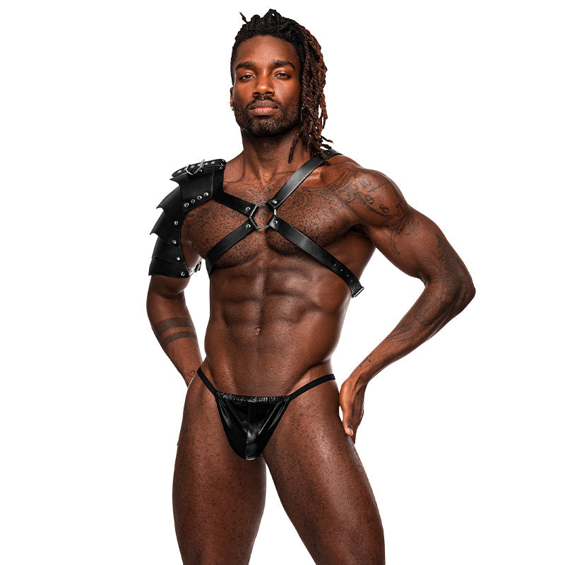 Male Power Leather Men's Aquarius Black O/S - Zateo Joy