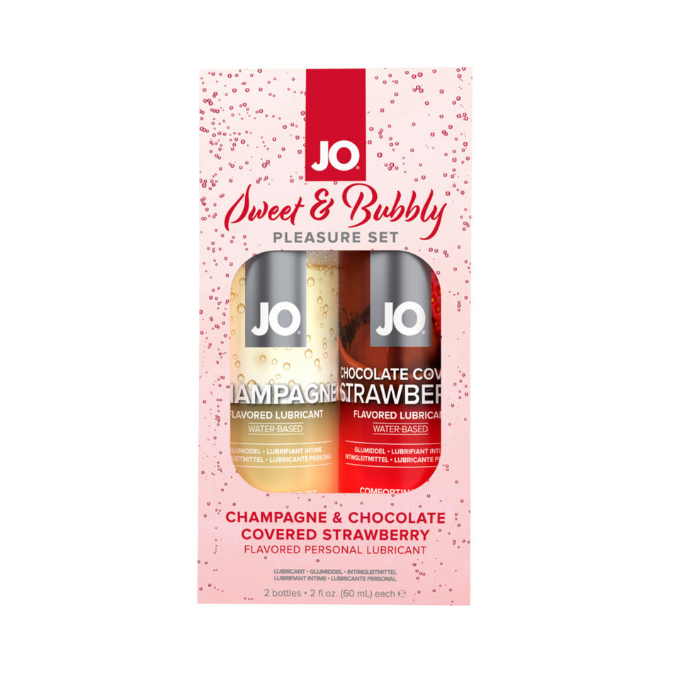JO Sweet & Bubbly Pleasure Set Flavored Water-Based Lubricant 2-Pack - Zateo Joy