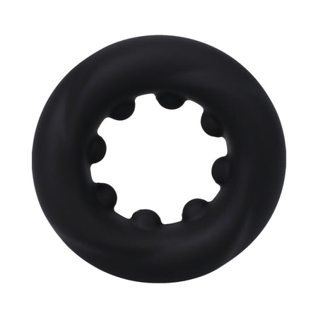 Rock Solid The Twist Silicone C-Ring Black - Zateo Joy