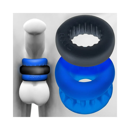 Oxballs Ultracore Core Ballstretcher With Axis Ring Blue Ice - Zateo Joy