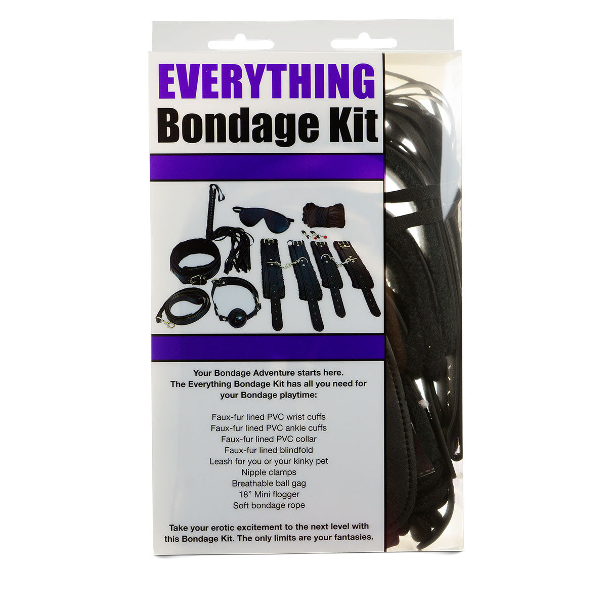 Ple'sur 12-Piece Everything Bondage Kit Black - Zateo Joy