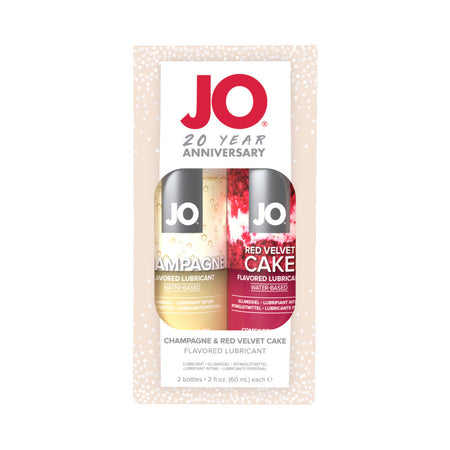 JO 20th Anniversary Flavored Water-Based Lubricant 2-Piece Gift Set - Zateo Joy