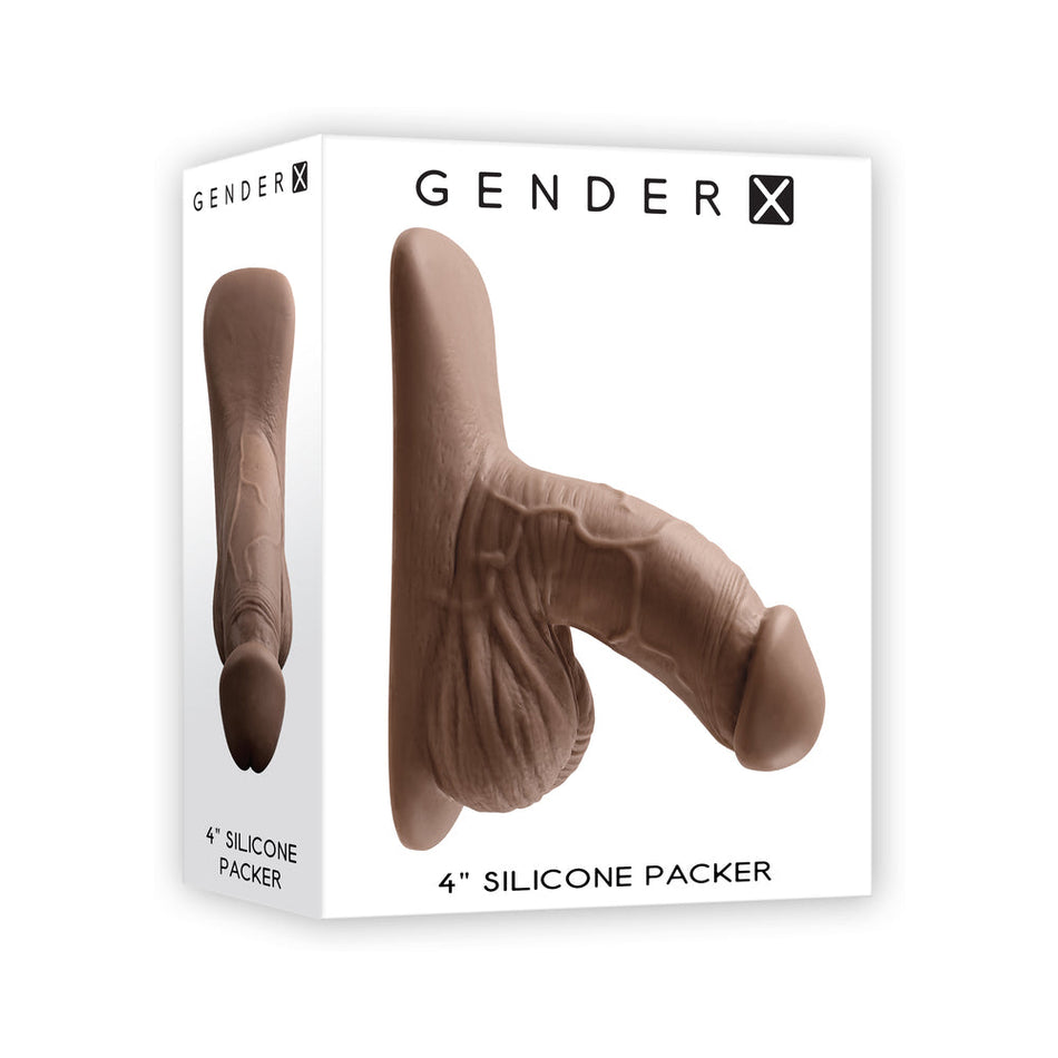 Gender X 4 in. Silicone Packer Dark - Zateo Joy