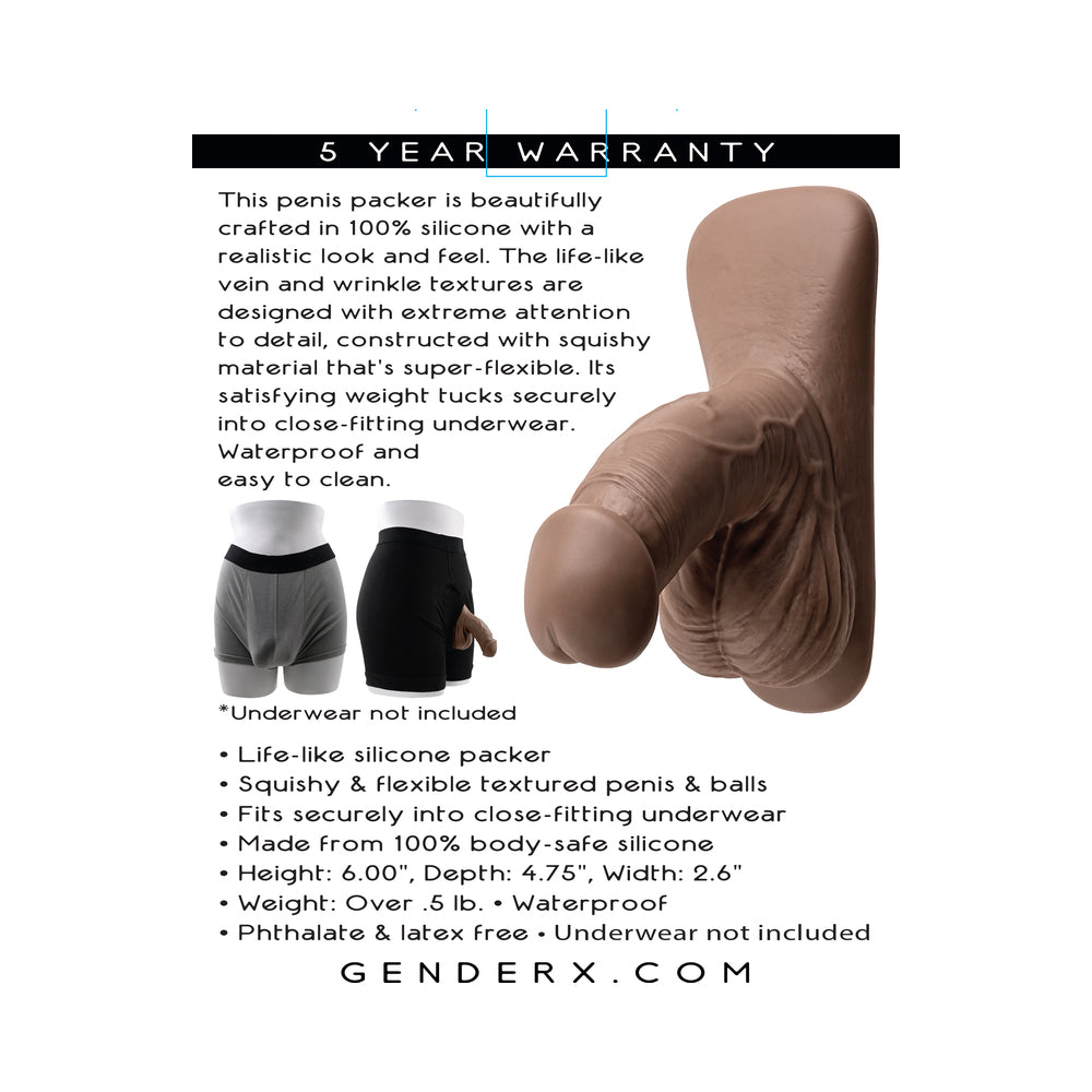 Gender X 4 in. Silicone Packer Dark - Zateo Joy