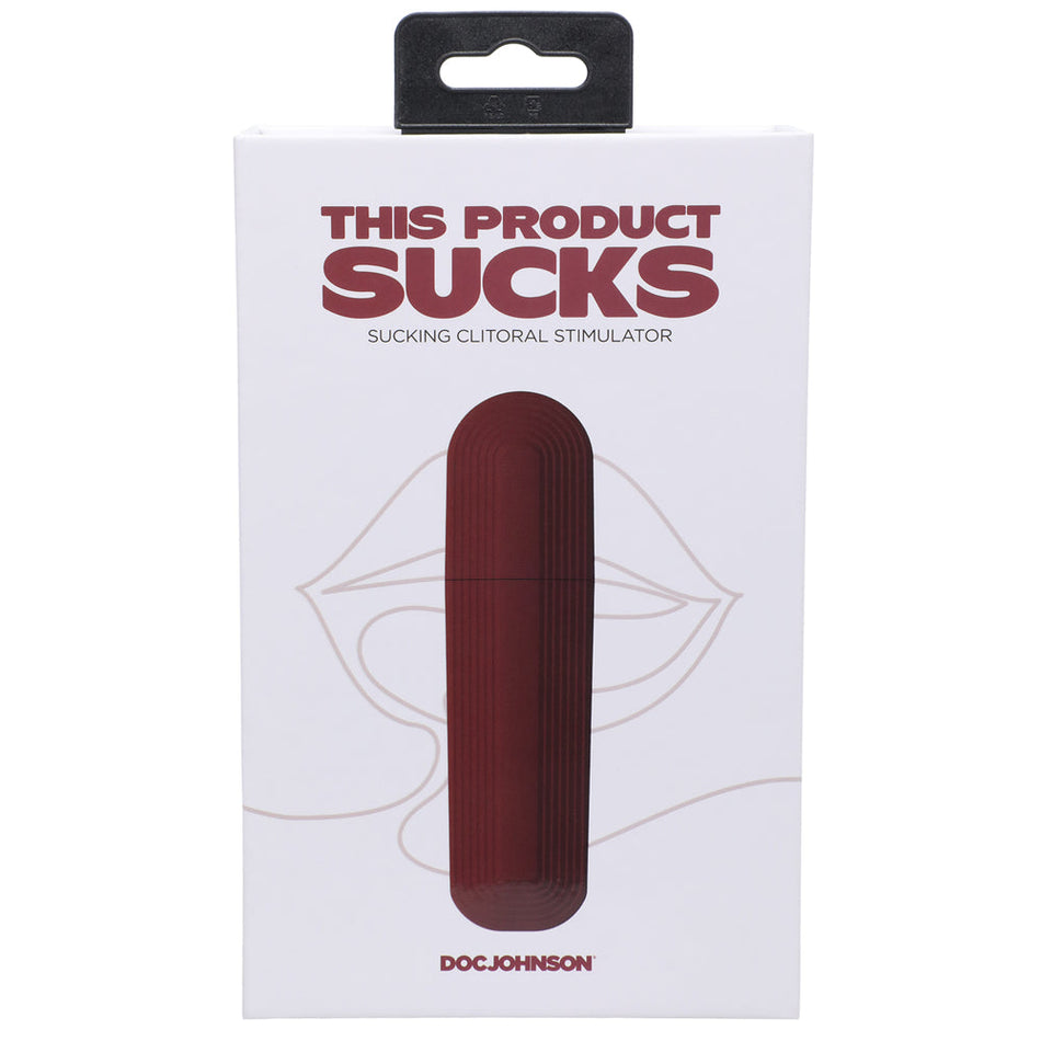 This Product Sucks Rechargeable Silicone Lipstick Sucking Clitoral Stimulator Red - Zateo Joy