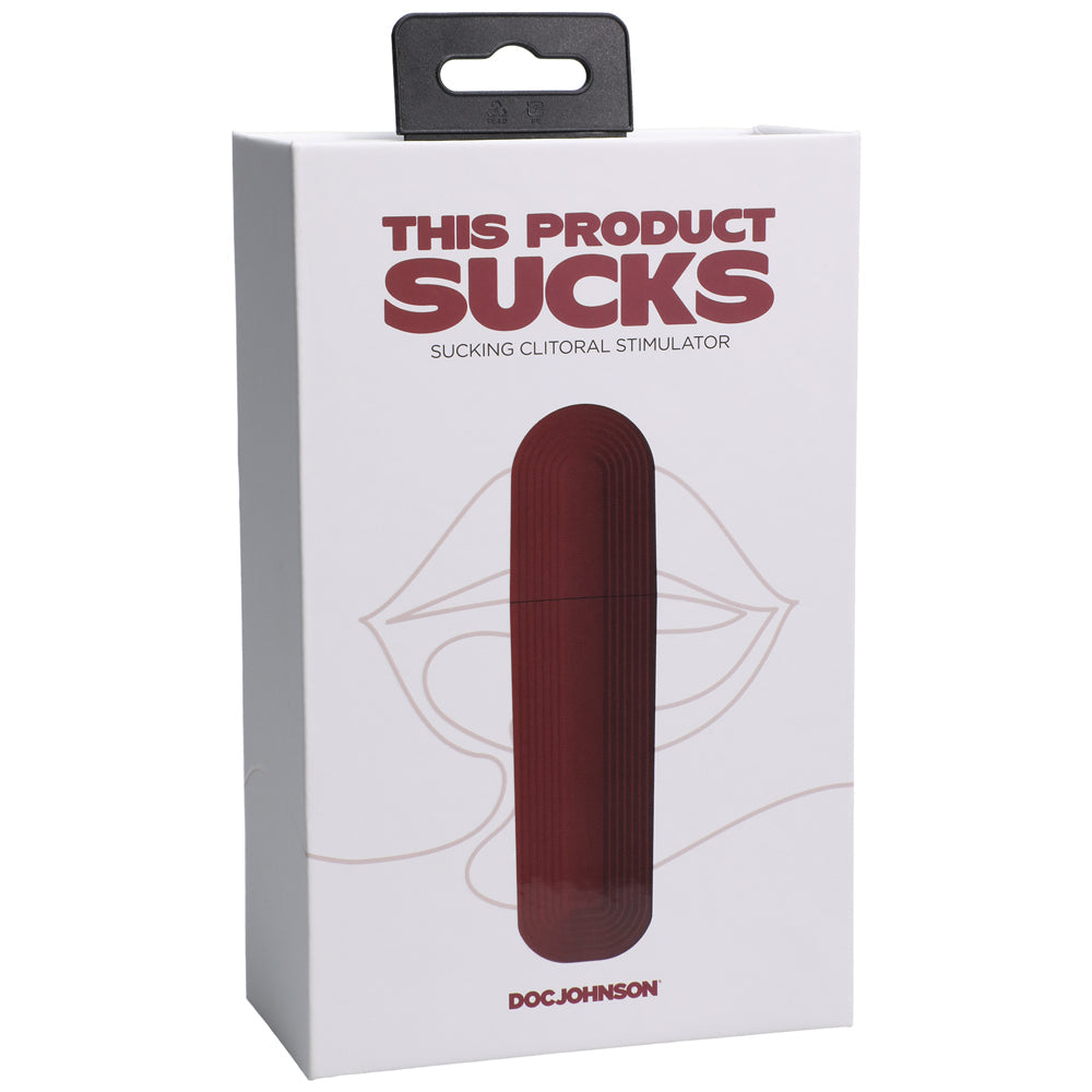 This Product Sucks Rechargeable Silicone Lipstick Sucking Clitoral Stimulator Red - Zateo Joy