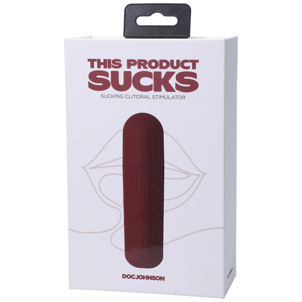 This Product Sucks Rechargeable Silicone Lipstick Sucking Clitoral Stimulator Red - Zateo Joy