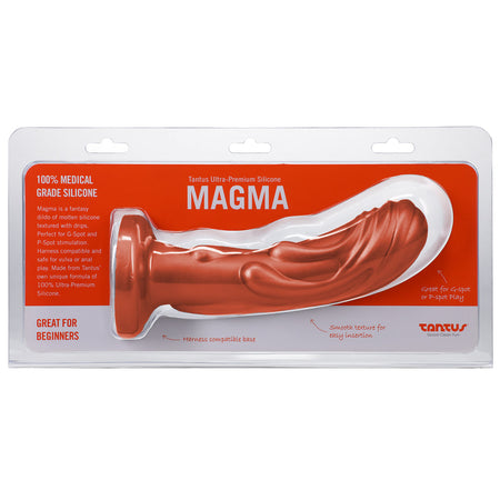 Tantus Magma 7 in. Fantasy Dildo Medium-Firm Copper - Zateo Joy