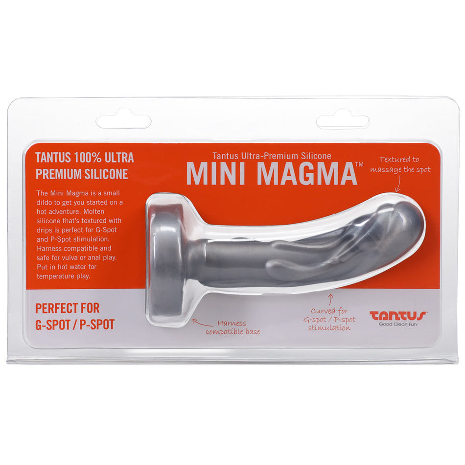 Tantus Mini Magma 5 in. Fantasy Dildo Firm Silver - Zateo Joy