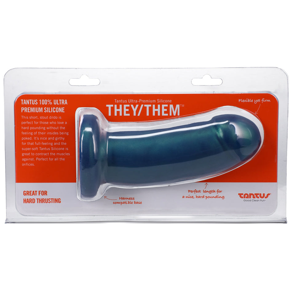 Tantus They/Them 5.5 in. Dildo Soft Malachite - Zateo Joy