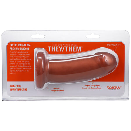 Tantus They/Them 5.5 in. Dildo Soft Copper - Zateo Joy