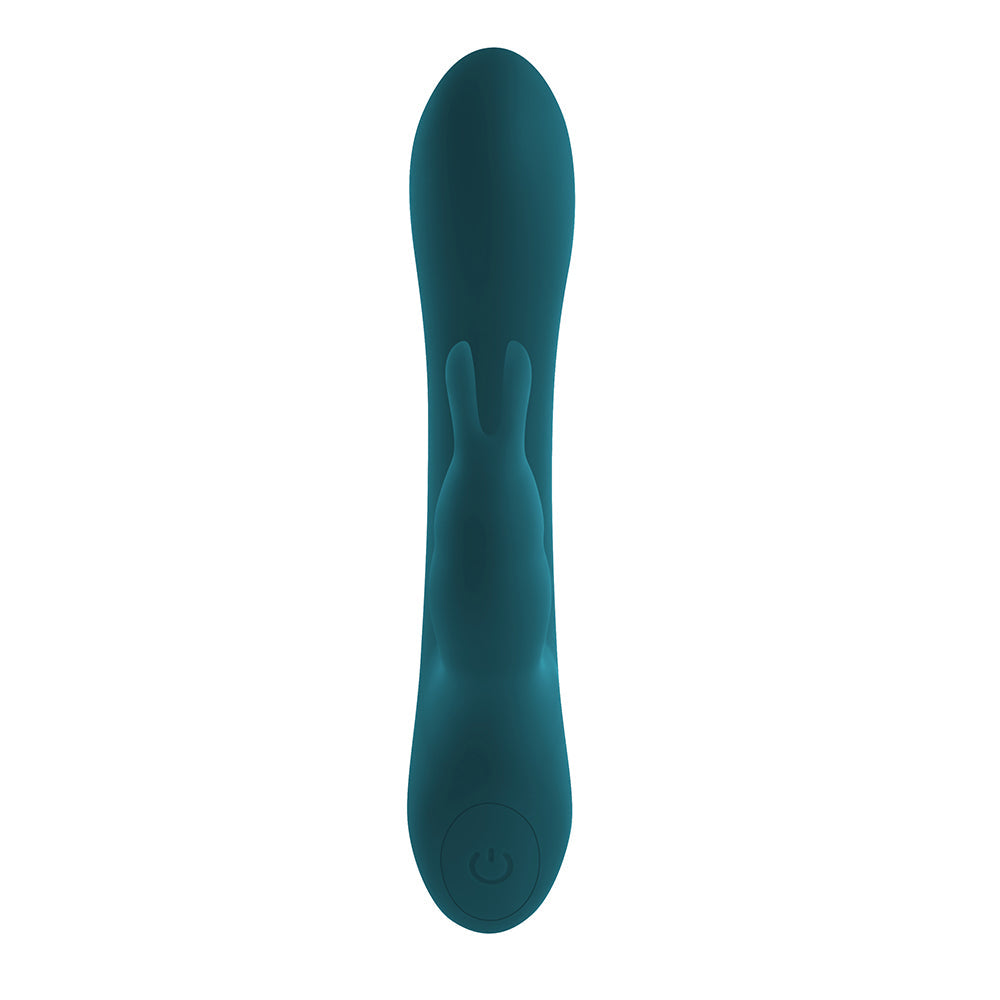 Playboy Lil Rabbit Rechargeable Silicone Dual Stimulation Vibrator Deep Teal - Zateo Joy