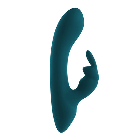 Playboy Lil Rabbit Rechargeable Silicone Dual Stimulation Vibrator Deep Teal - Zateo Joy