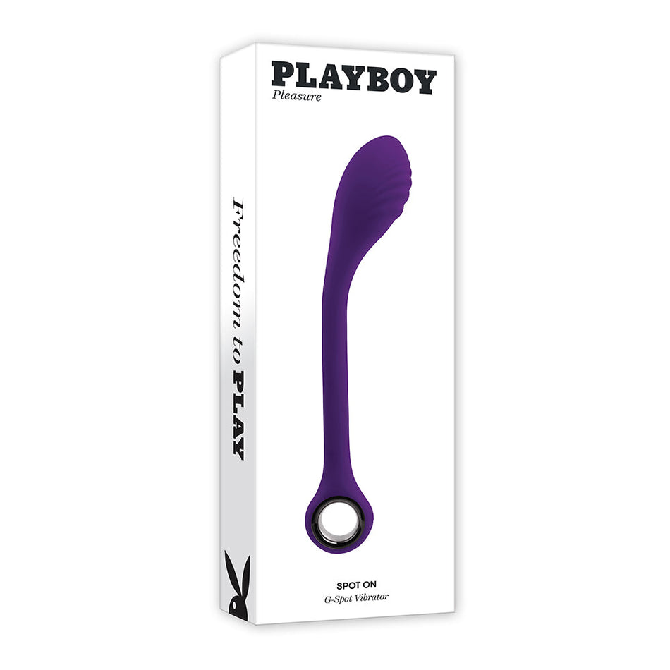 Playboy Spot On Rechargeable Posable Silicone G-Spot Vibrator Acai - Zateo Joy