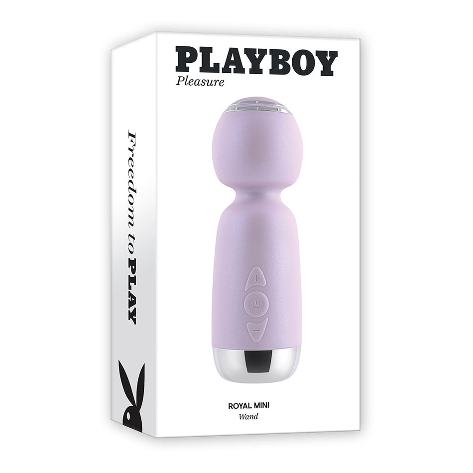 Playboy Royal Mini Rechargeable Silicone Wand Vibrator Opal - Zateo Joy