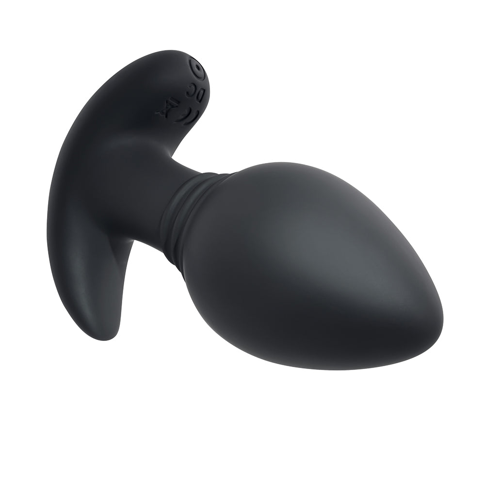 Playboy Plug & Play Rechargeable Remote Controlled Vibrating Silicone Anal Plug Navy - Zateo Joy