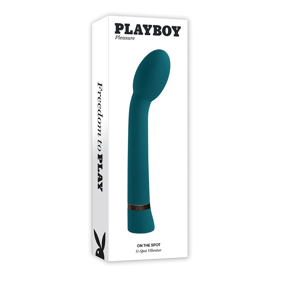 Playboy On The Spot Rechargeable Silicone G-Spot Vibrator Deep Teal - Zateo Joy