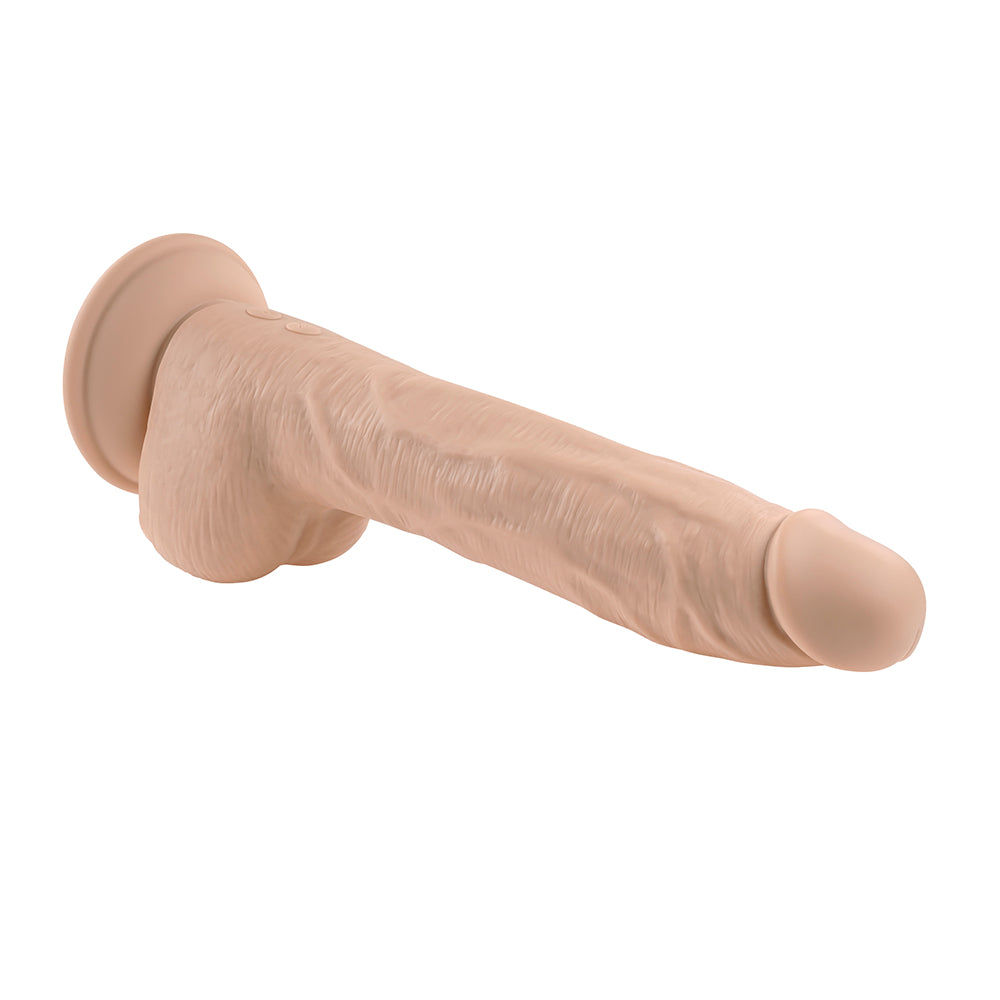 Evolved Thrust In Me Thrusting Vibrating 9.25 in. Dildo Light - Zateo Joy