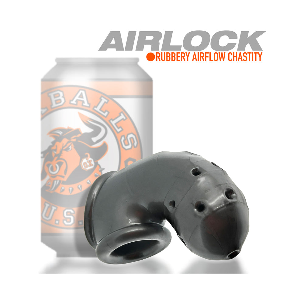 OxBalls Airlock Air-Lite Vented Chastity Steel - Zateo Joy