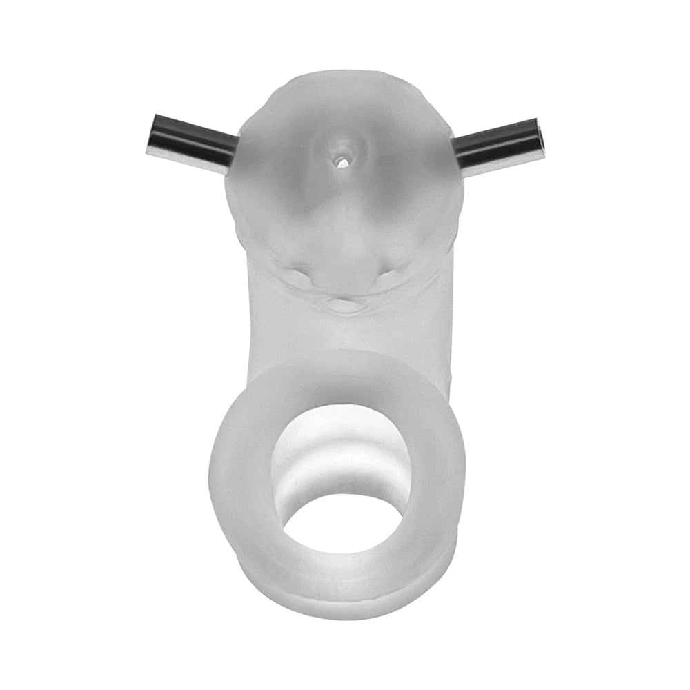 OxBalls Airlock Electro Air-Lite Vented Chastity Clear Ice - Zateo Joy