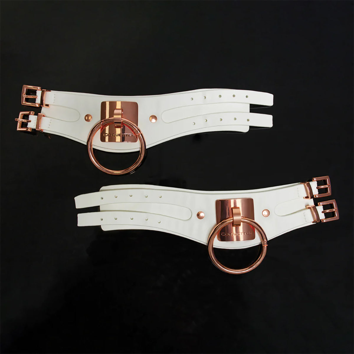 Coquette Pleasure Collection Cuffs White - Zateo Joy