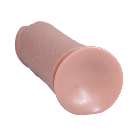 RealRock Extra Thick 10 in. Dildo Beige - Zateo Joy