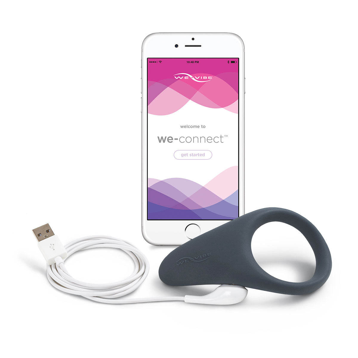 We-Vibe Verge Rechargeable Vibrating Perineum Stimulator Cockring Slate - Zateo Joy