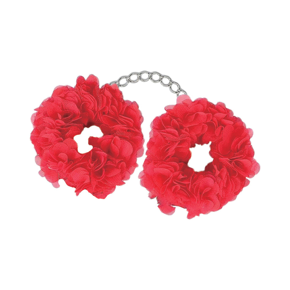 Blossom Luv Cuffs Flower Hand Cuffs Red - Zateo Joy
