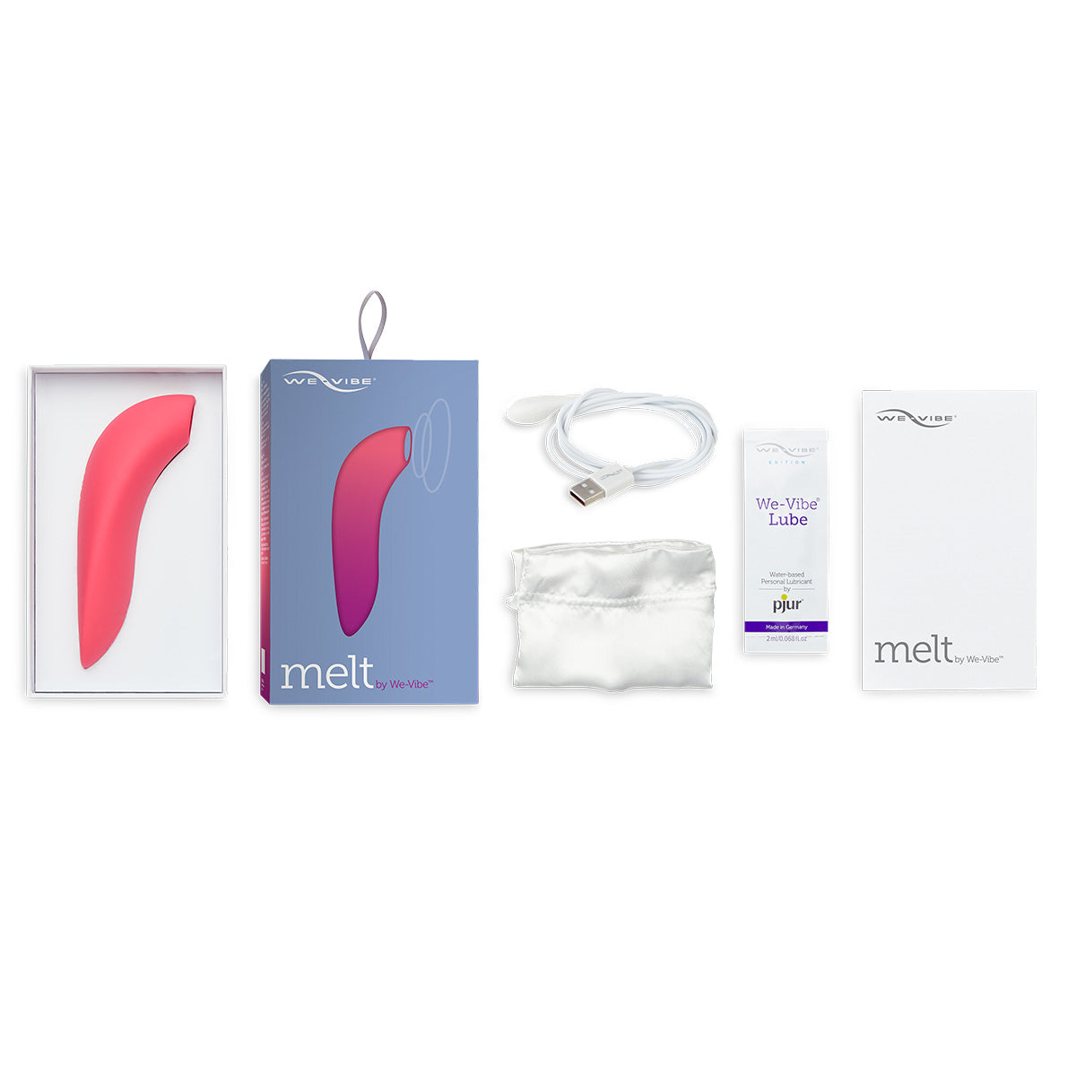 We-Vibe Melt Rechargeable Silicone Pleasure Air Clitoral Stimulator Pink - Zateo Joy