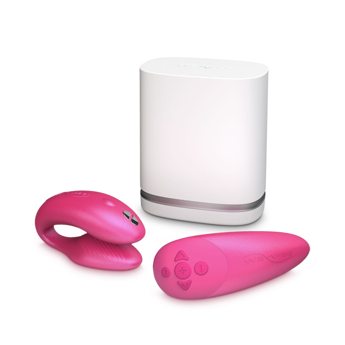 We-Vibe Chorus Rechargeable Remote-Controlled Silicone Couples Vibrator Cosmic Pink - Zateo Joy