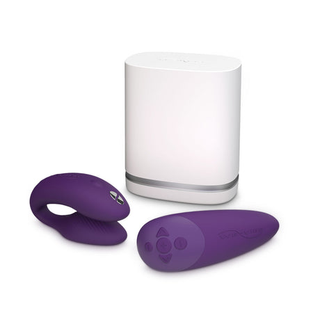 We-Vibe Chorus Rechargeable Remote-Controlled Silicone Couples Vibrator Purple - Zateo Joy