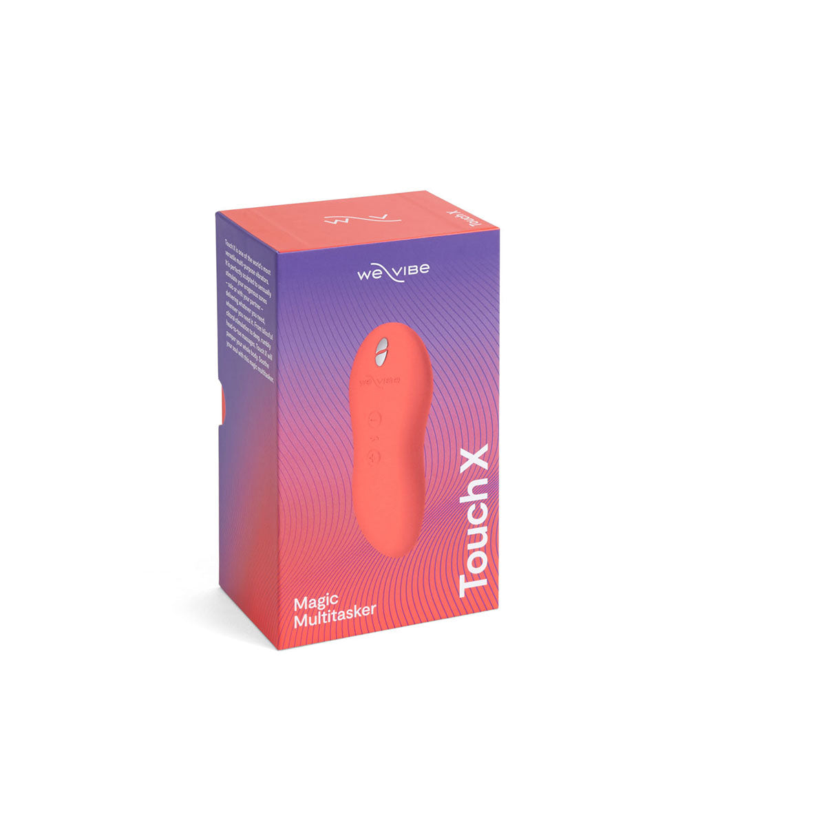 We-Vibe Touch X Rechargeable Silicone Lay-On Vibrator & Massager Crave Coral - Zateo Joy