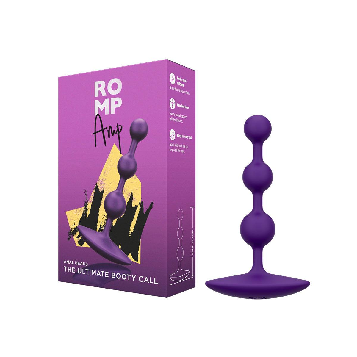 ROMP Amp Silicone Anal Plug Dark Purple - Zateo Joy