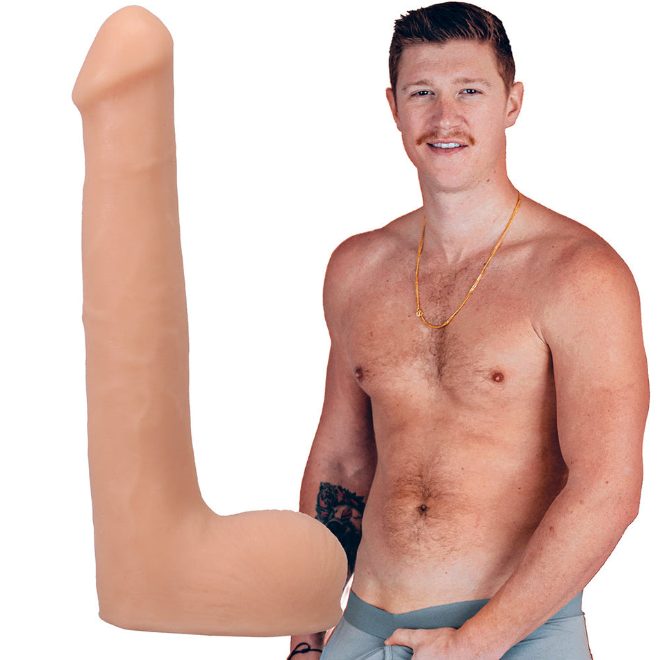 Signature Cocks Oliver Flynn ULTRASKYN Cock with Removable Vac-U-Lock Suction Cup 10in Vanilla - Zateo Joy