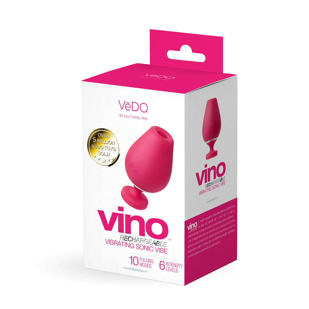 VeDO Vino Rechargeable Vibrating Sonic Vibe Pink - Zateo Joy