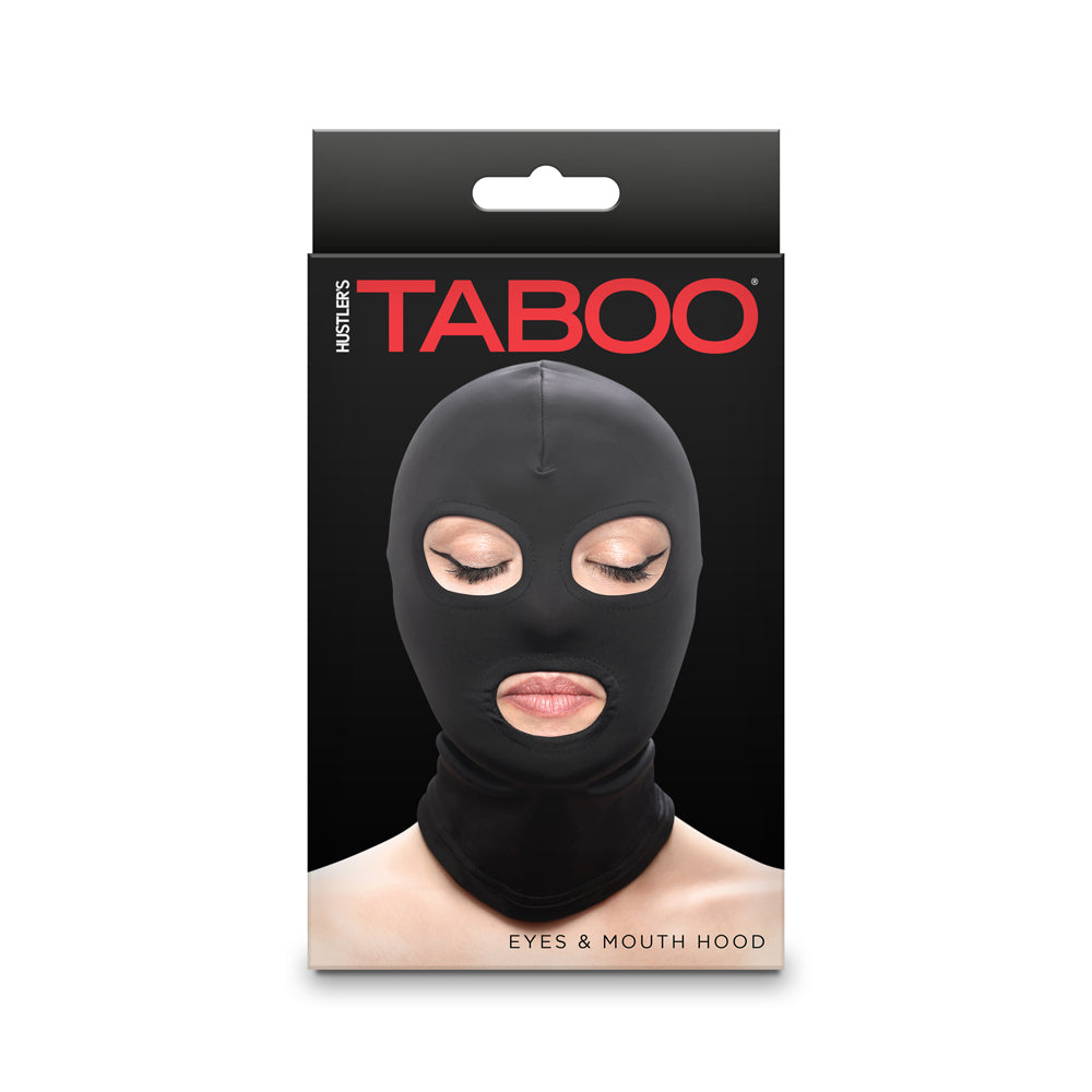 Hustler Taboo Eyes&Mouth Hood Black - Zateo Joy