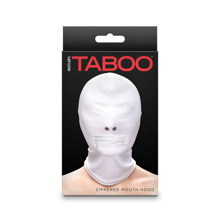 Hustler Taboo Zippered Mouth Hood White - Zateo Joy