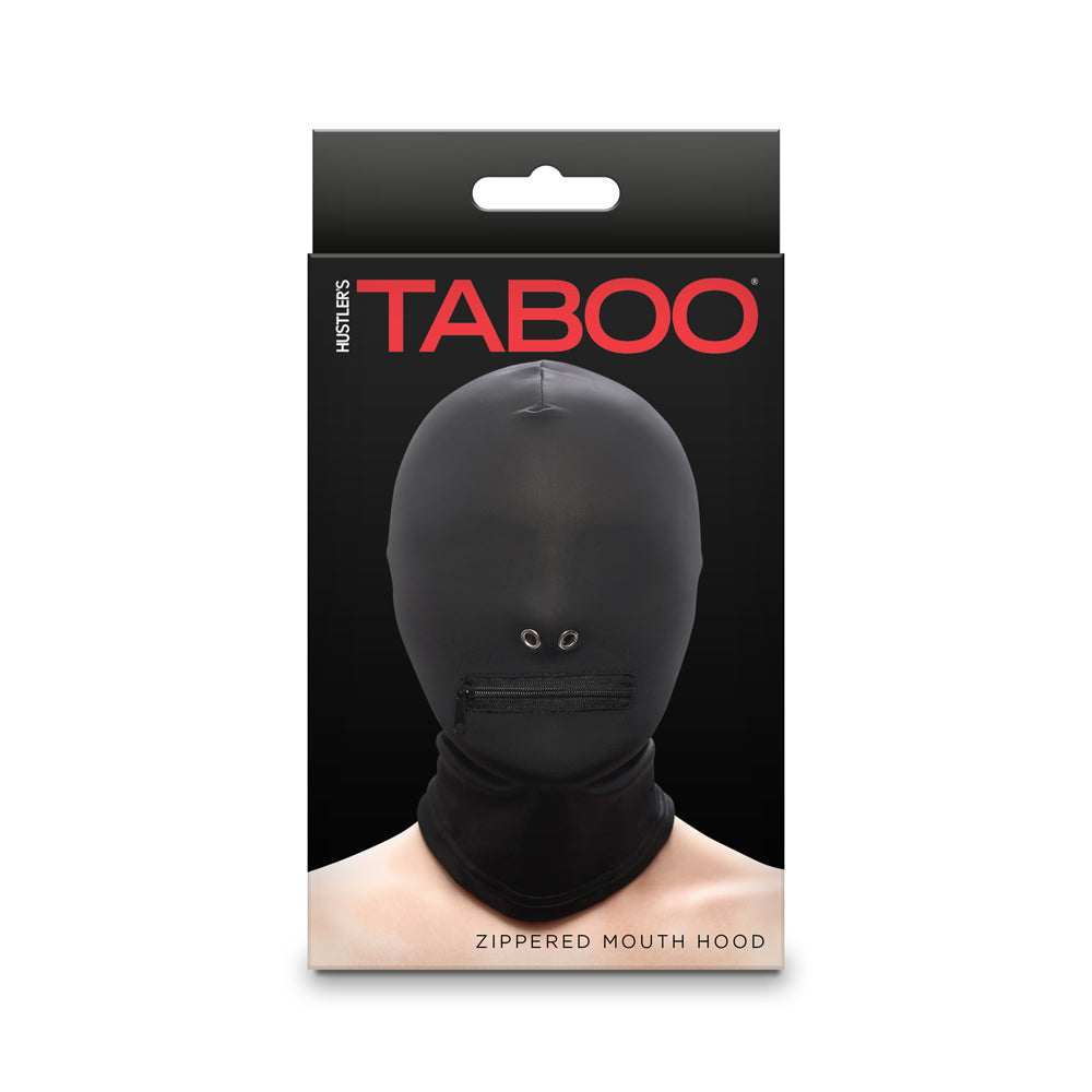 Hustler Taboo Zippered Mouth Hood Black - Zateo Joy