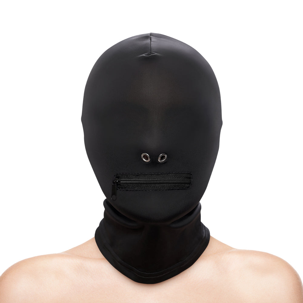 Hustler Taboo Zippered Mouth Hood Black - Zateo Joy