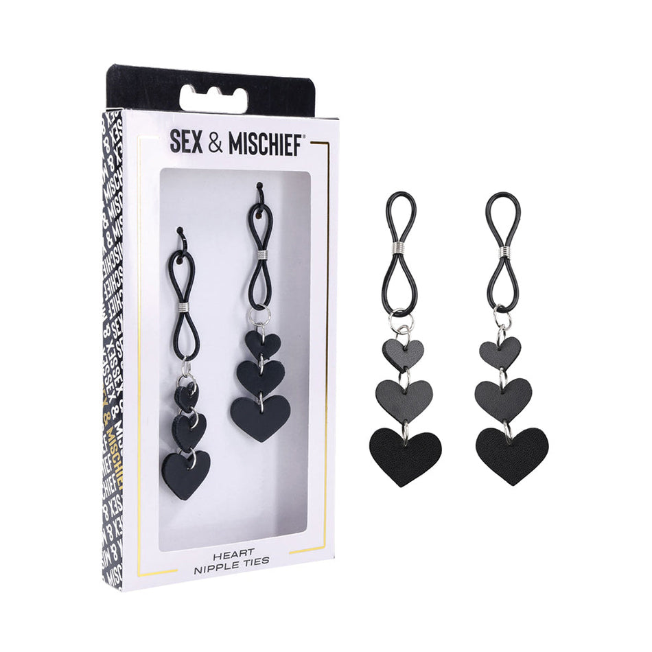 Sportsheets Sex & Mischief Heart Nipple Ties - Zateo Joy