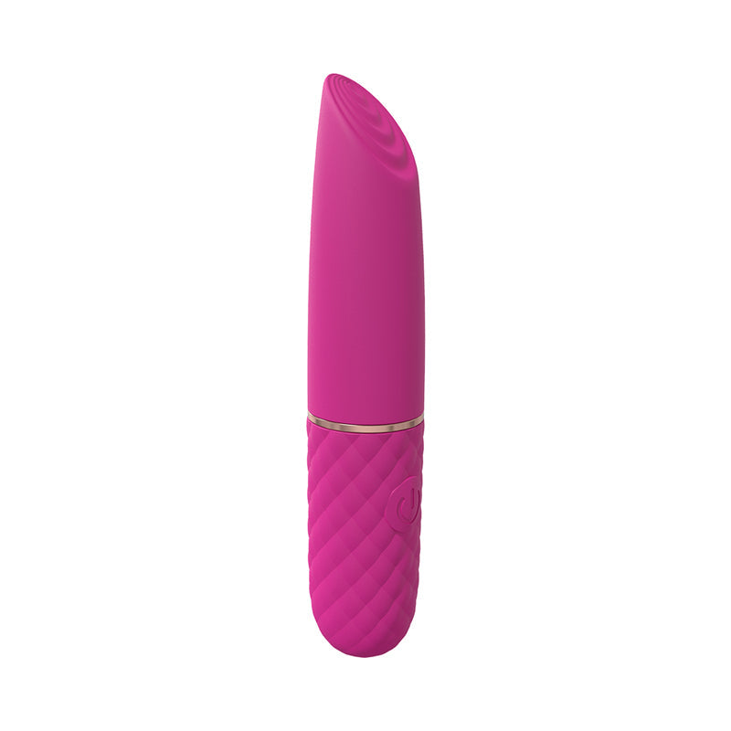 LoveLine Beso 10 Speed Vibrating Mini-Lipstick Silicone Rechargeable Waterproof Pink - Zateo Joy