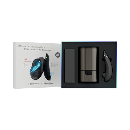 Arcwave x Womanizer Pleasure Pair - Ion + Premium 2 Black - Zateo Joy