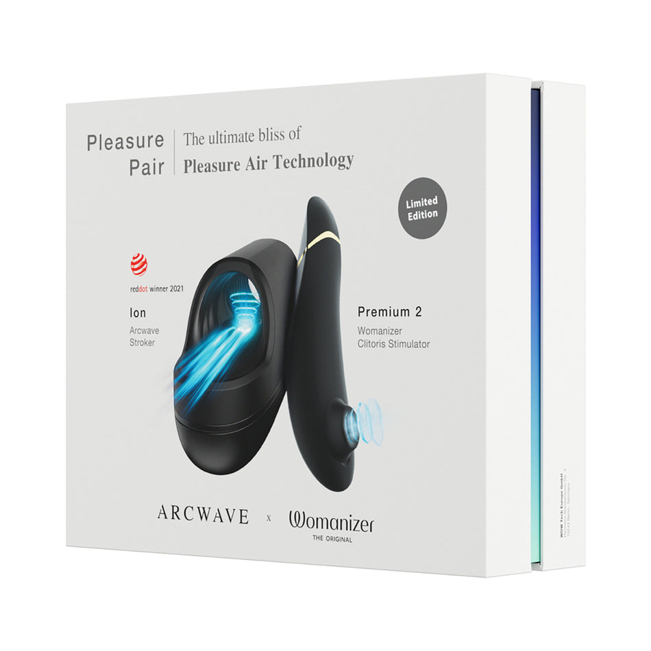Arcwave x Womanizer Pleasure Pair - Ion + Premium 2 Black - Zateo Joy